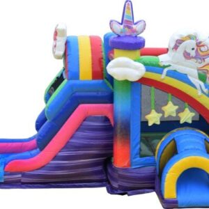 Unicorn Bounce House with Water Slide