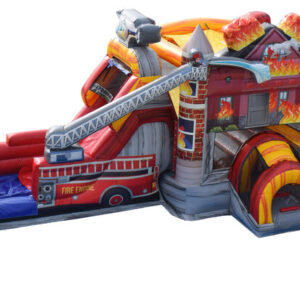 Fireman Bounce House with Water Slide