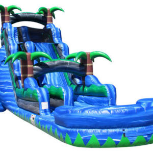 22' Blue Crush Inflatable Water Slide with pool