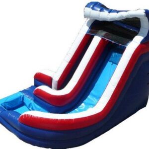 Patriotic Plunge Inflatable Water Slide with Pool